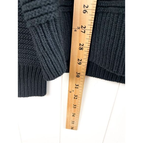 Sweaty Betty London Ribbed Cowl Neck‎ Black Wool and Cotton Blend Sweater Size S - Picture 8 of 9